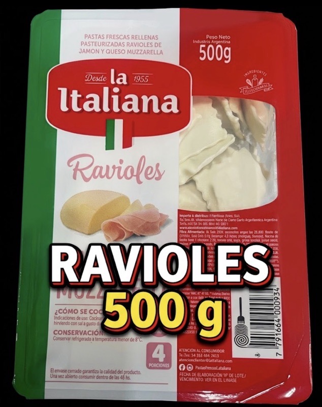 RAVIOLES x 500gr