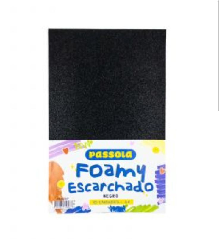 foami A4 escarchado negro