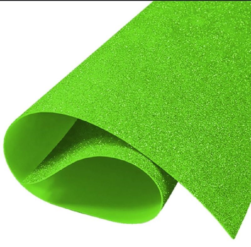 pliego de foami escarchado verde limón
