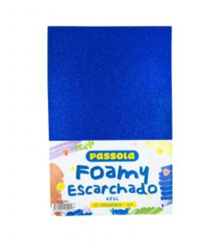 foami A4 passola escarchado Azul