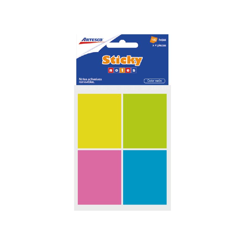 POST-IT ARTESCO 1.5X2 100H X 4