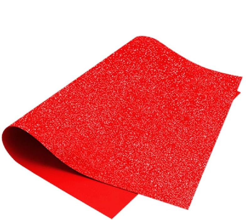 pliego de foami rojo escarchado